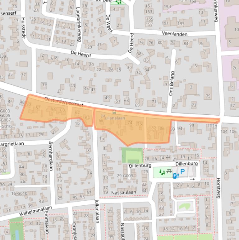 Kaart van postcodegebied 3871AE.