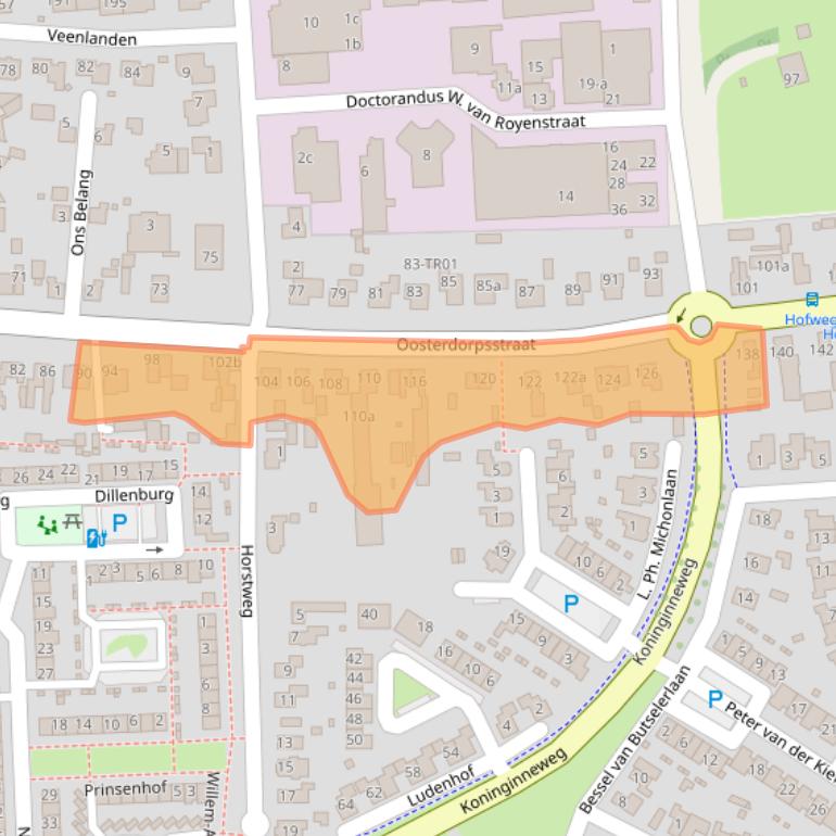 Kaart van postcodegebied 3871AG.