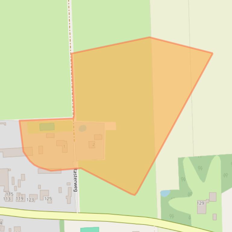 Kaart van postcodegebied 3871AJ.