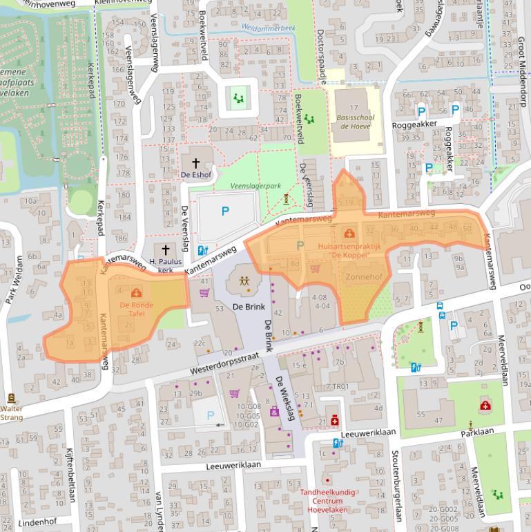 Kaart van postcodegebied 3871AP.