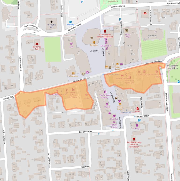 Kaart van postcodegebied 3871AT.