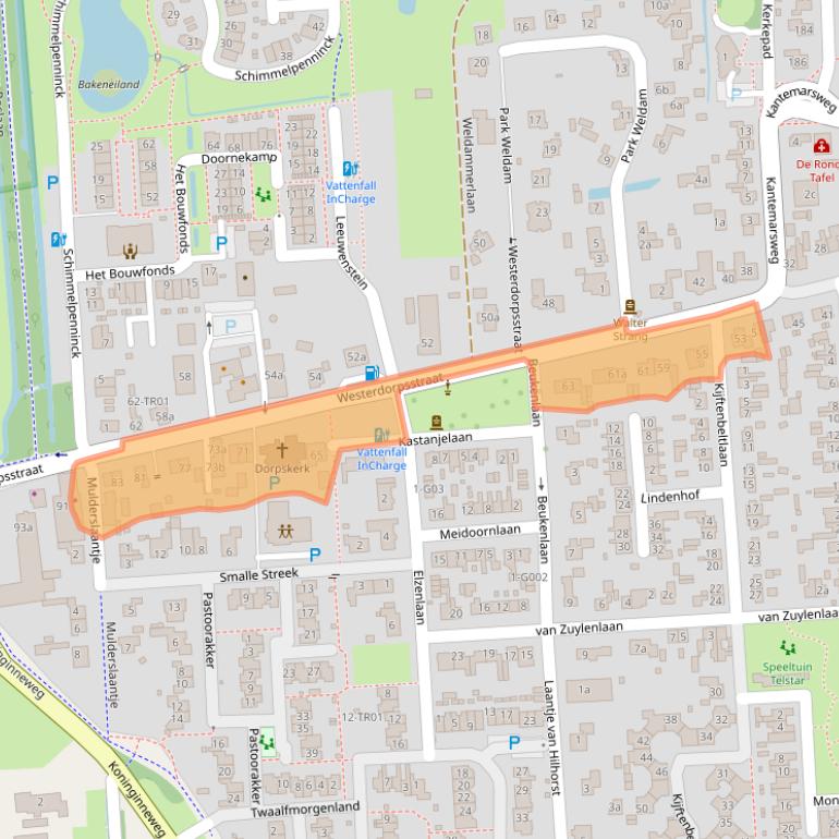 Kaart van postcodegebied 3871AV.