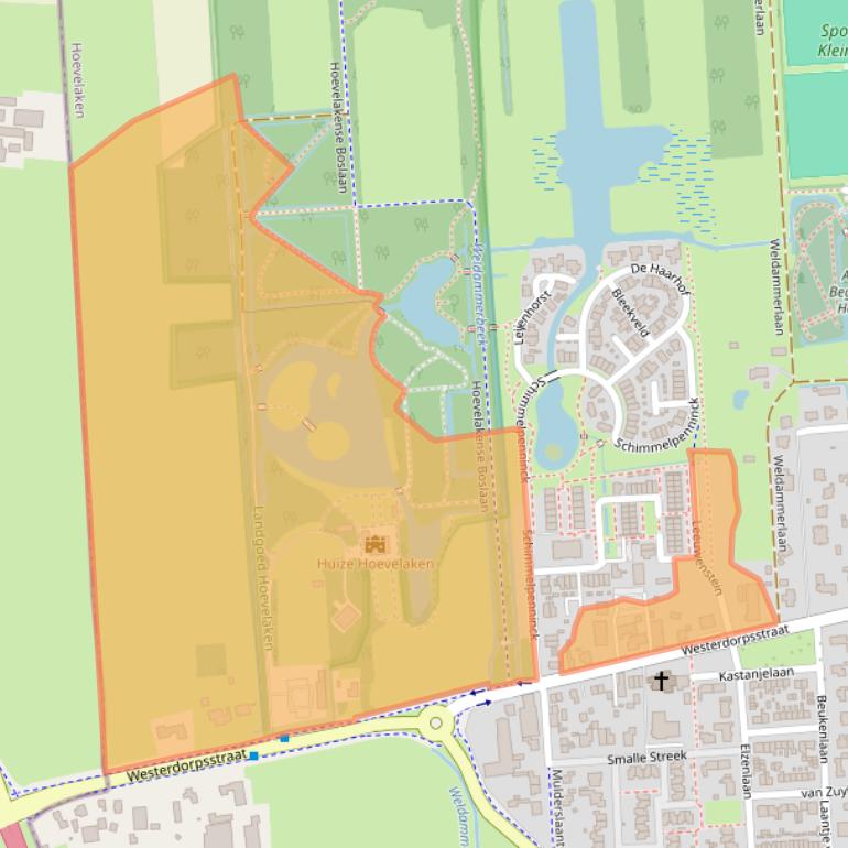 Kaart van postcodegebied 3871AZ.