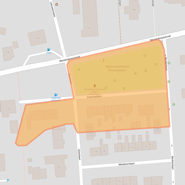 Kaart van postcodegebied 3871BM.