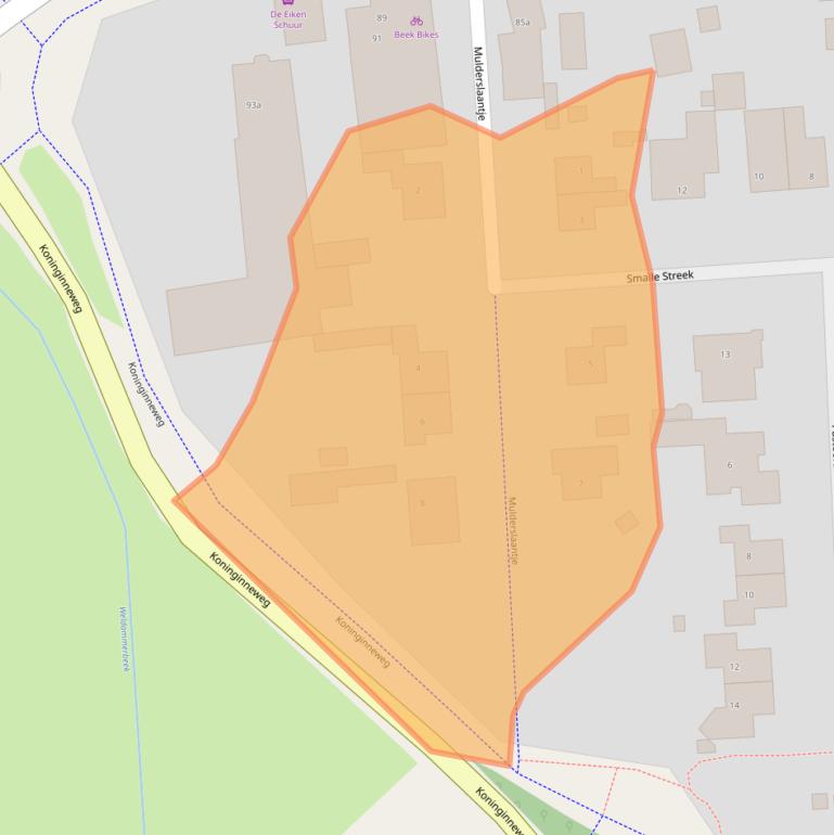 Kaart van postcodegebied 3871BP.