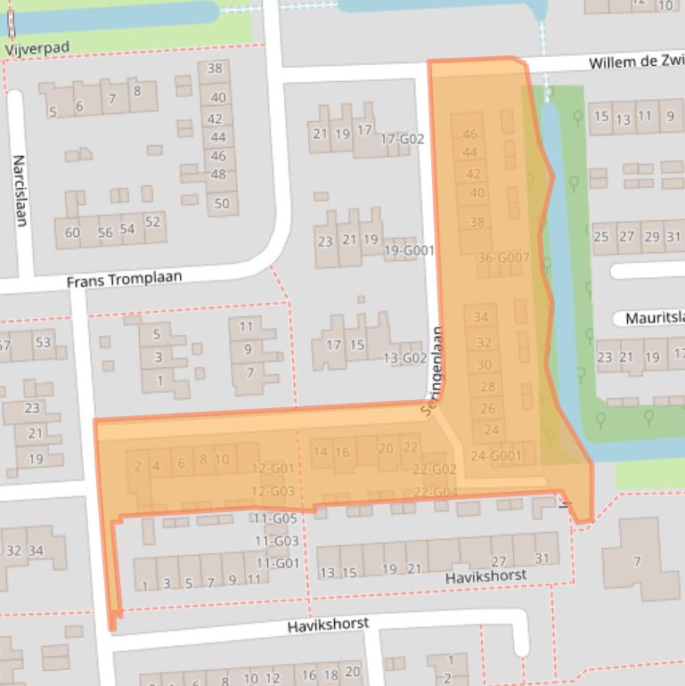 Kaart van postcodegebied 3871CD.
