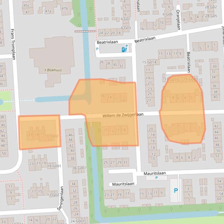 Kaart van postcodegebied 3871CE.