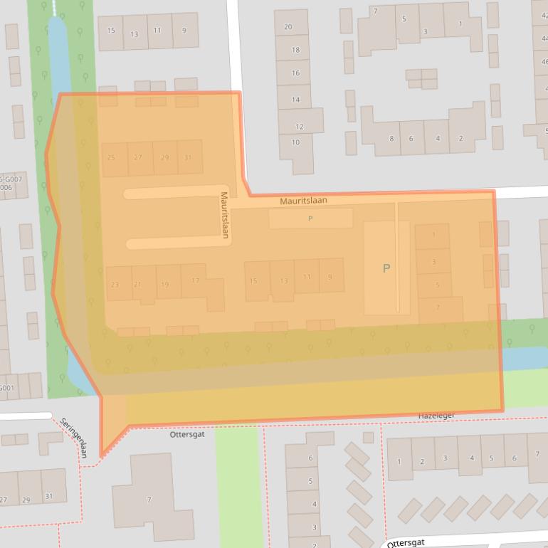 Kaart van postcodegebied 3871CG.