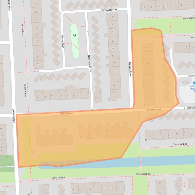 Kaart van postcodegebied 3871CW.