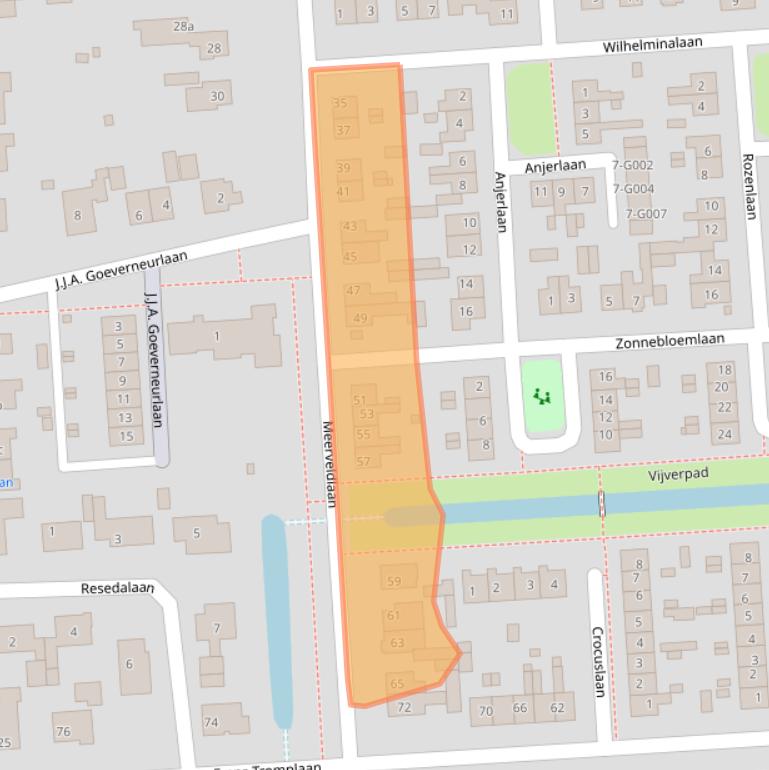 Kaart van postcodegebied 3871EC.