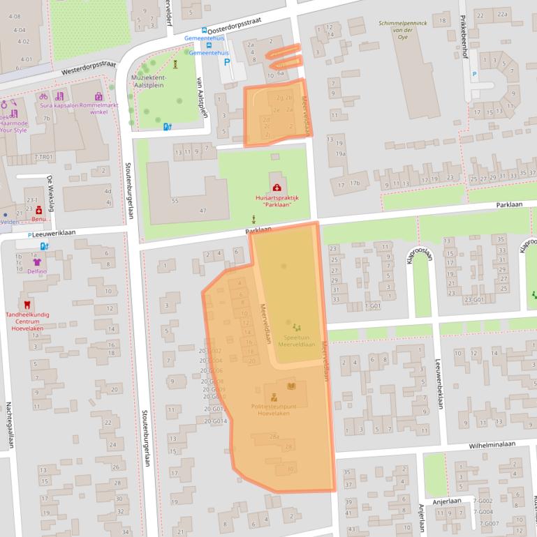 Kaart van postcodegebied 3871ED.