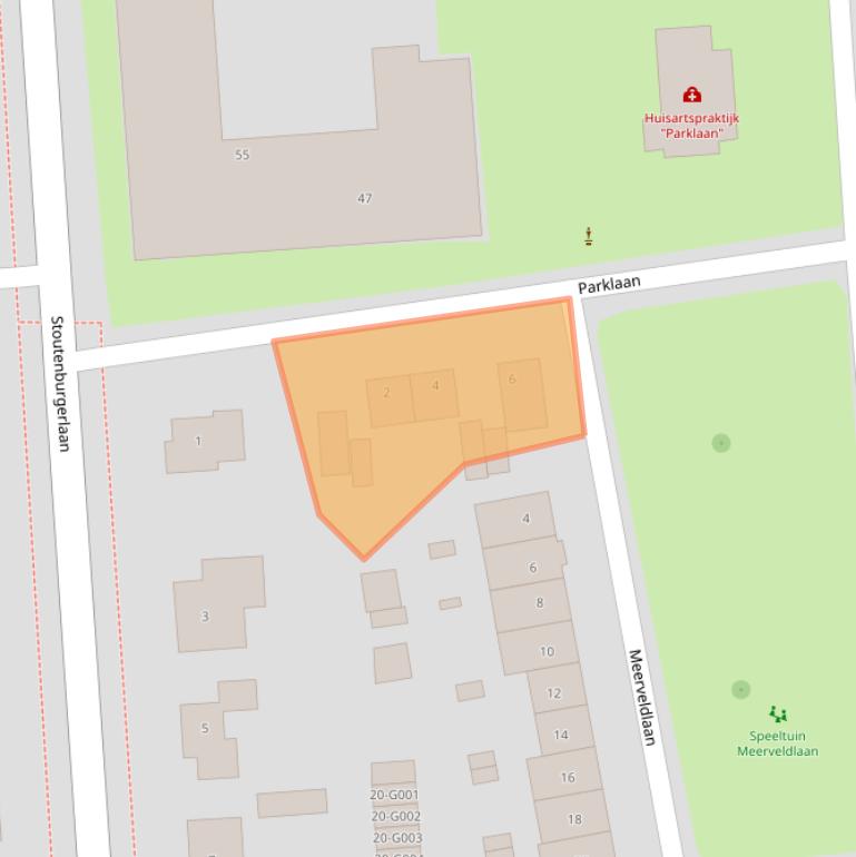 Kaart van postcodegebied 3871EH.