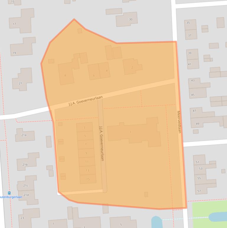 Kaart van postcodegebied 3871EJ.