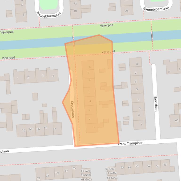 Kaart van postcodegebied 3871ER.