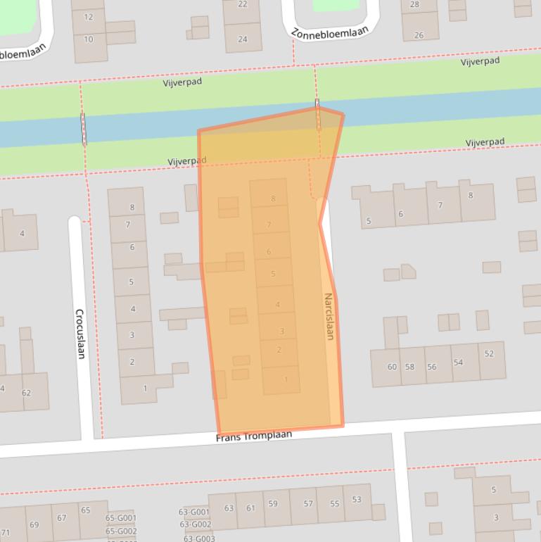 Kaart van postcodegebied 3871ES.