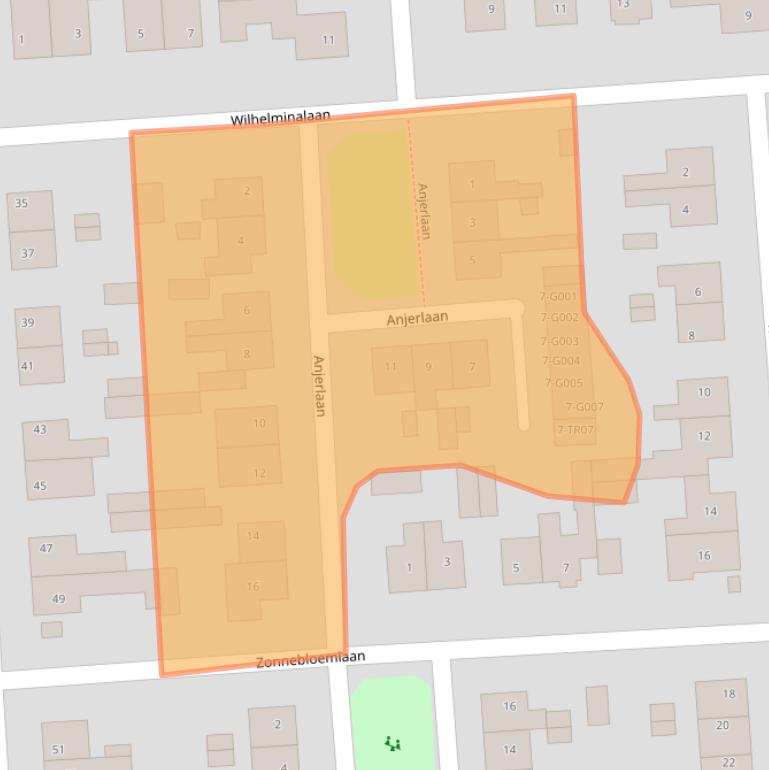 Kaart van postcodegebied 3871EV.