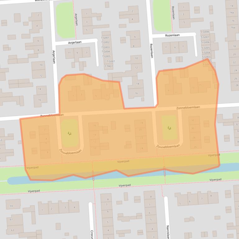 Kaart van postcodegebied 3871EW.