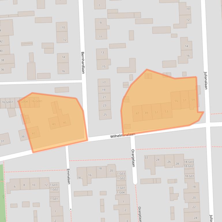 Kaart van postcodegebied 3871GB.