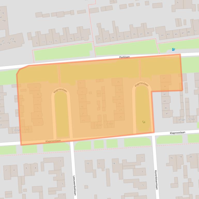 Kaart van postcodegebied 3871GE.