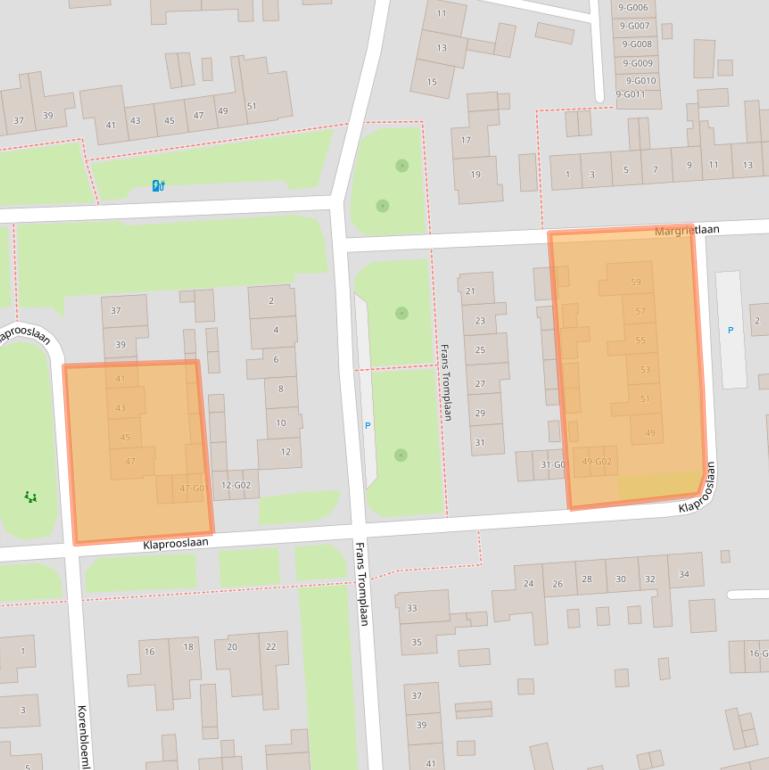 Kaart van postcodegebied 3871GG.