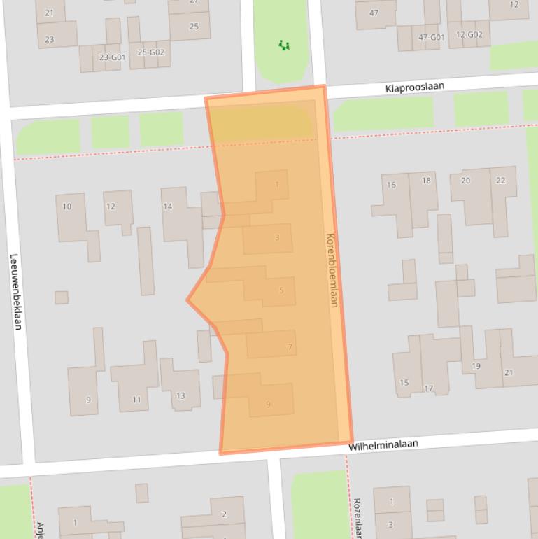 Kaart van postcodegebied 3871GJ.