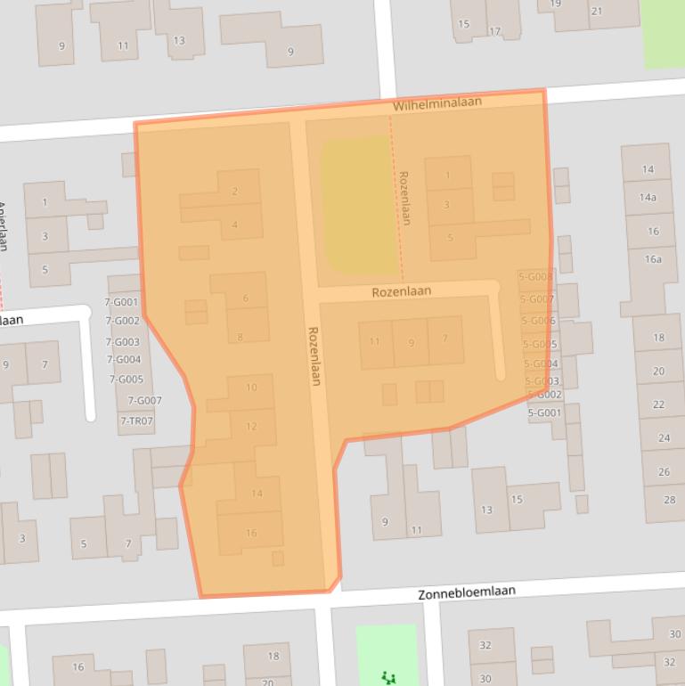 Kaart van postcodegebied 3871GK.