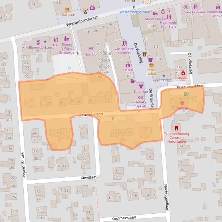 Kaart van postcodegebied 3871HA.