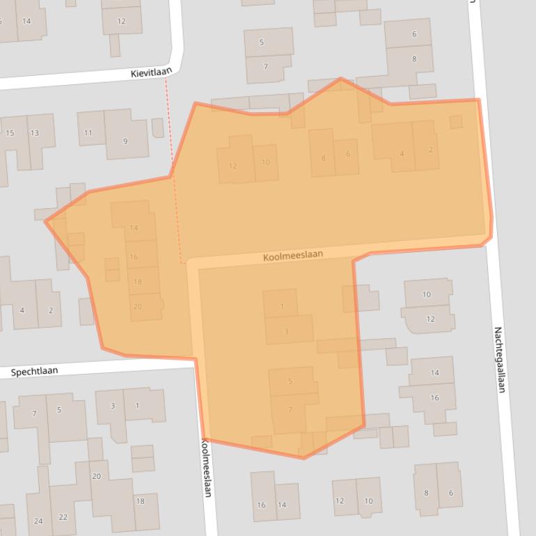 Kaart van postcodegebied 3871HG.