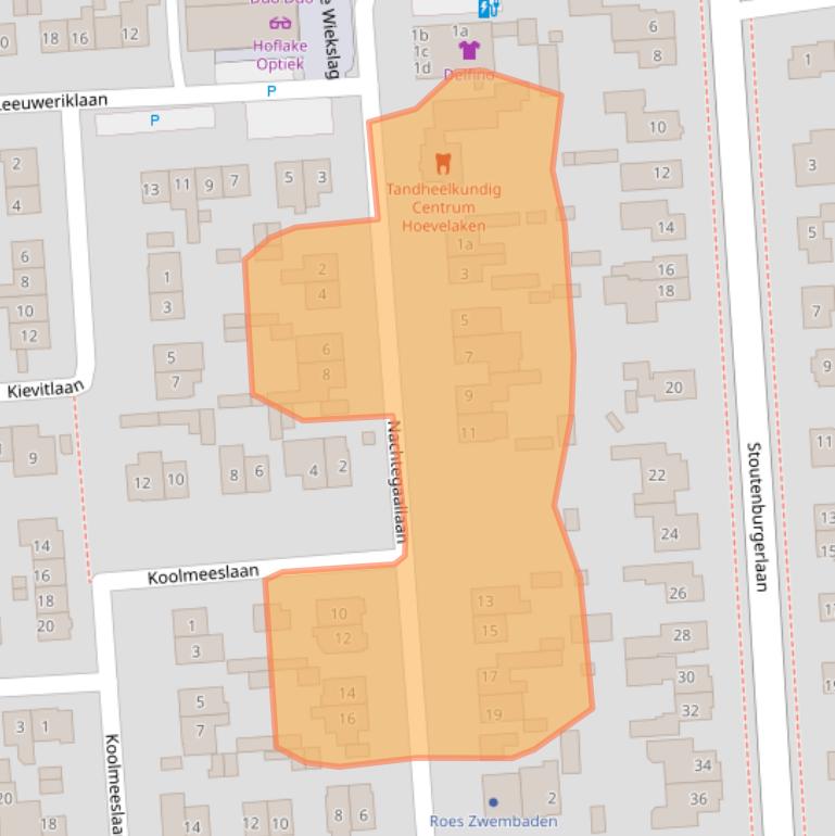 Kaart van postcodegebied 3871HJ.