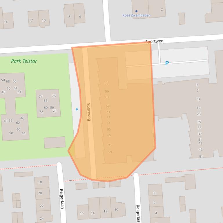 Kaart van postcodegebied 3871HL.