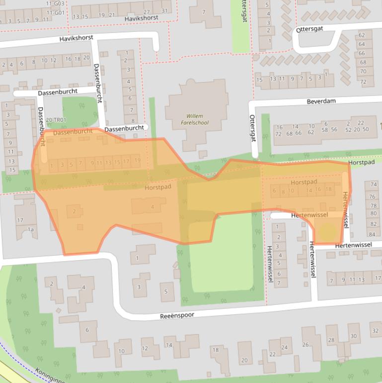 Kaart van postcodegebied 3871JN.