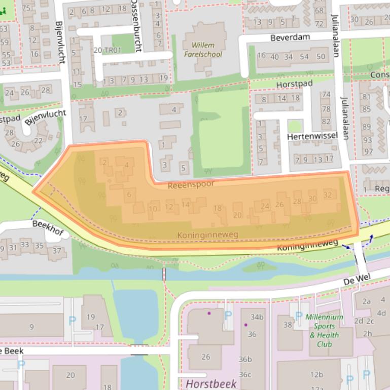 Kaart van postcodegebied 3871JP.