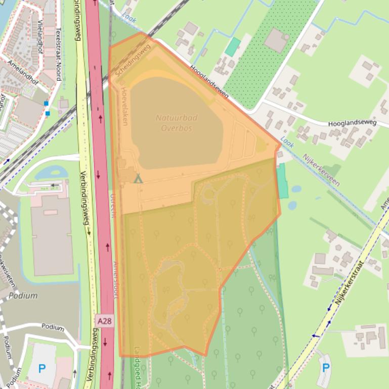 Kaart van postcodegebied 3871KD.