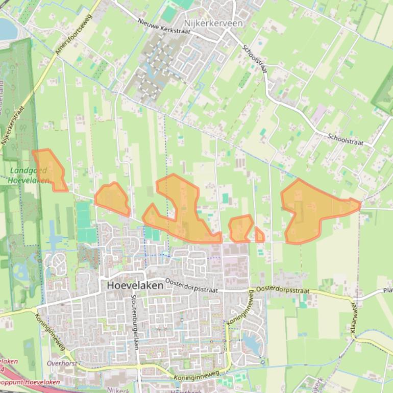 Kaart van postcodegebied 3871KG.