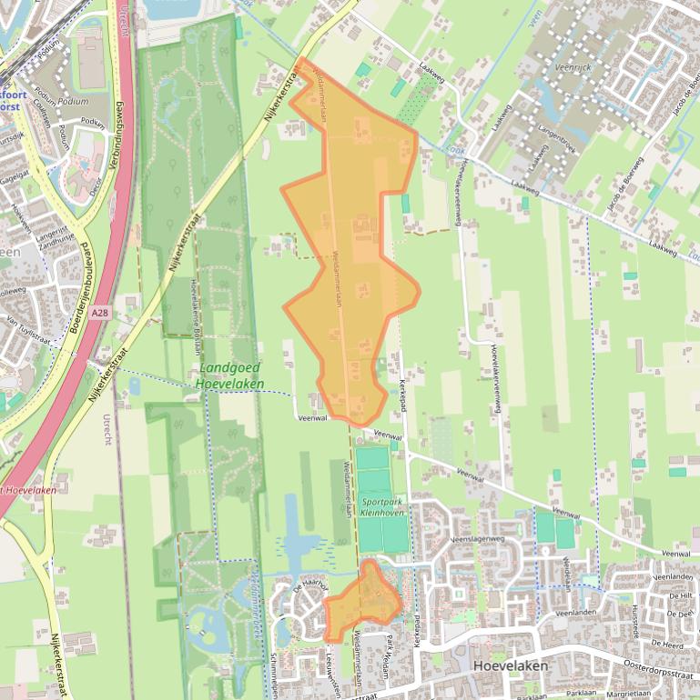 Kaart van postcodegebied 3871KH.