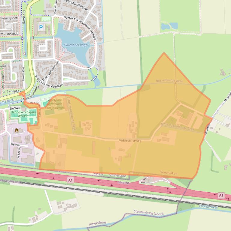 Kaart van postcodegebied 3871KR.