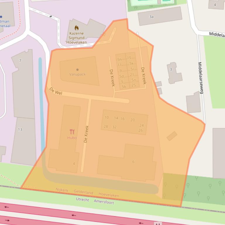 Kaart van postcodegebied 3871MM.