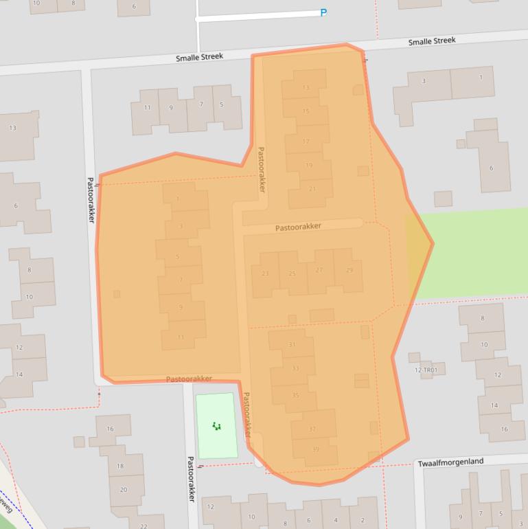 Kaart van postcodegebied 3871MN.