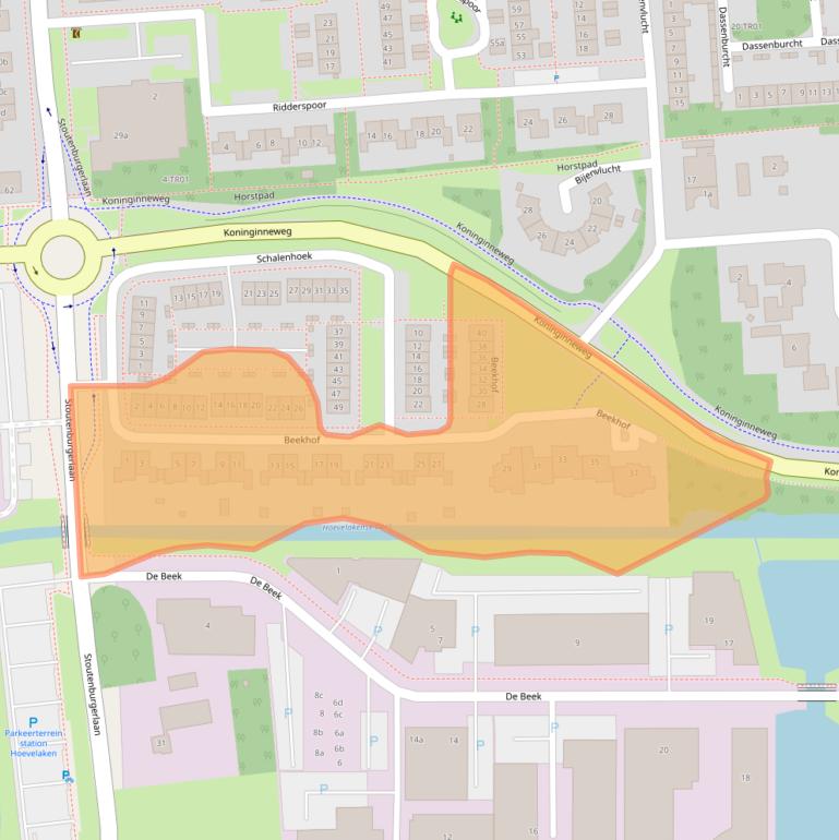 Kaart van postcodegebied 3871MX.