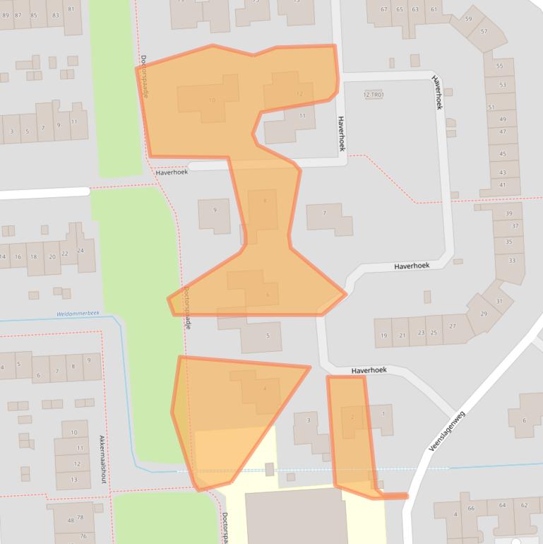 Kaart van postcodegebied 3871NZ.