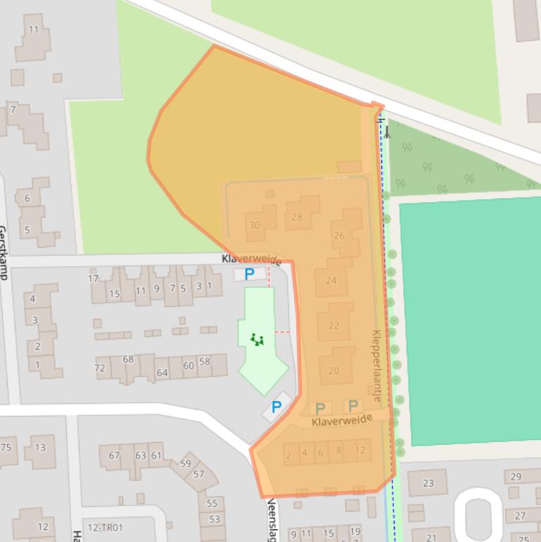 Kaart van postcodegebied 3871PD.