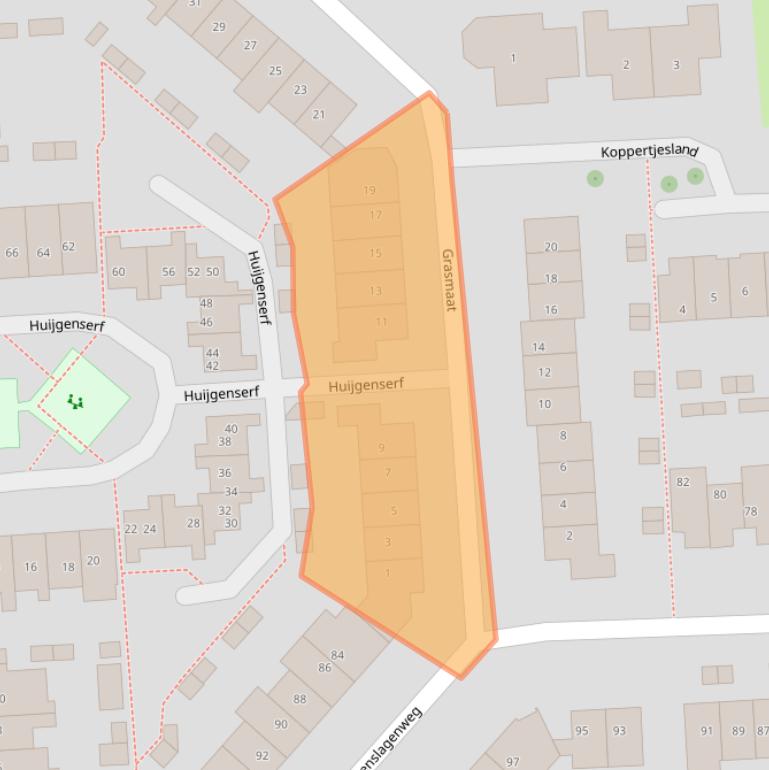 Kaart van postcodegebied 3871PH.