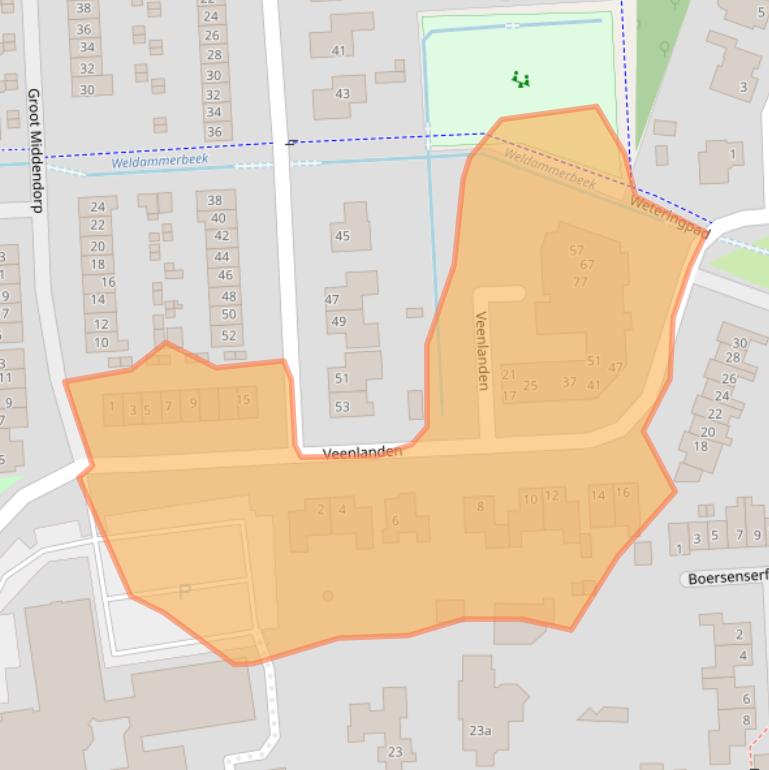 Kaart van postcodegebied 3871PR.