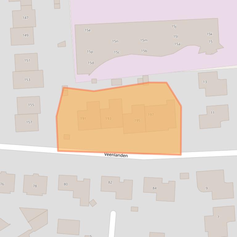 Kaart van postcodegebied 3871RC.