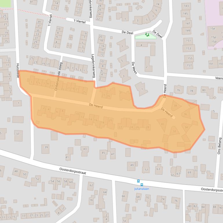 Kaart van postcodegebied 3871RV.