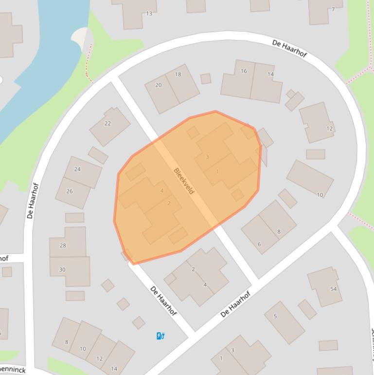 Kaart van postcodegebied 3871SG.