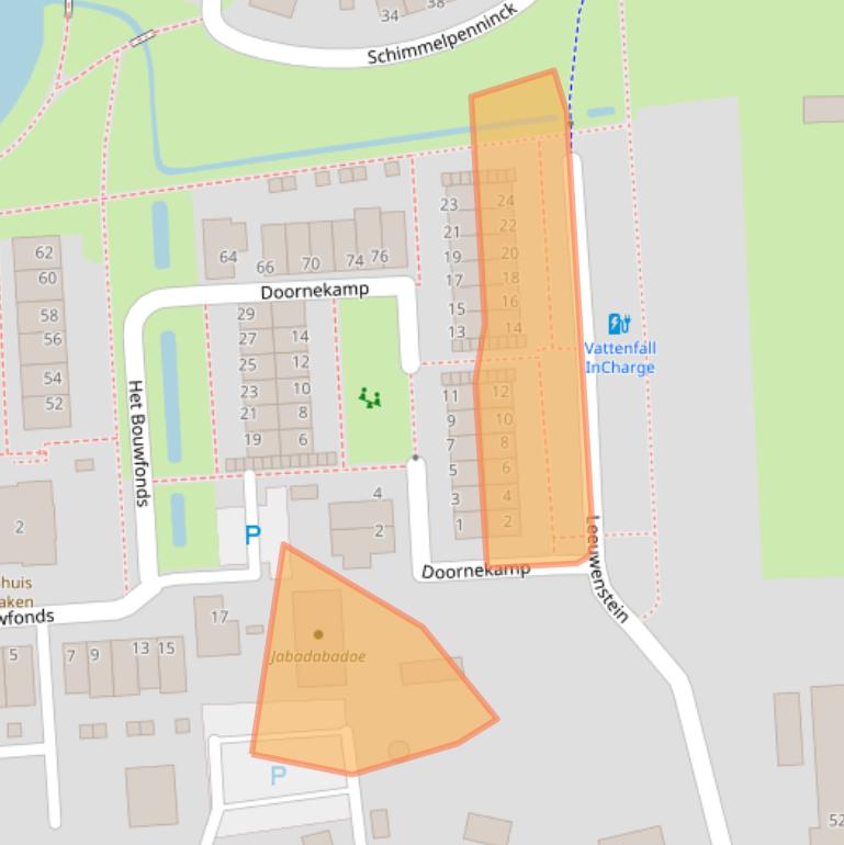 Kaart van postcodegebied 3871SJ.