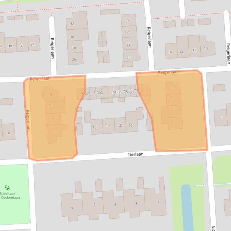 Kaart van postcodegebied 3871TB.