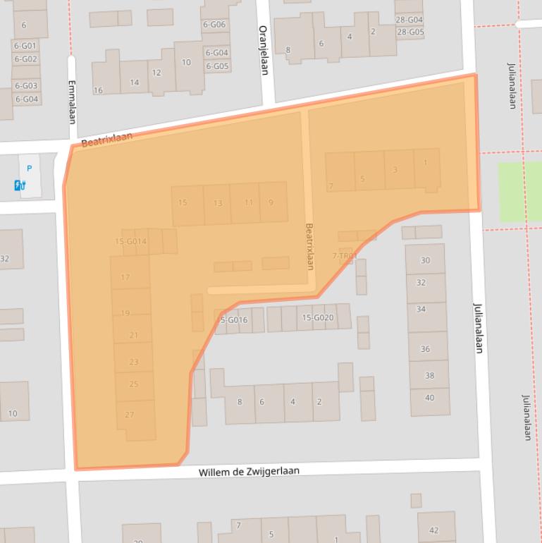 Kaart van postcodegebied 3871VB.