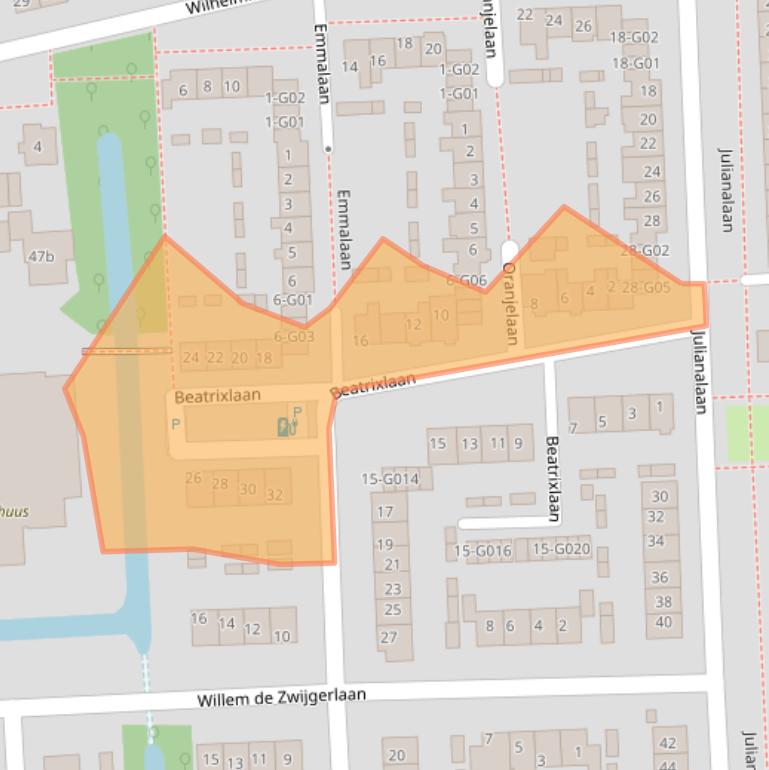 Kaart van postcodegebied 3871VC.